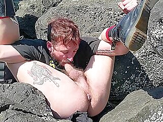 Rock Beach Public Selfsuck - Teaser Video big cock amateur